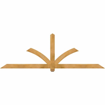 Ekena Millwork Redmond Rough Sawn Timber Gable Bracket, Western Red Cedar, 96"W x 32"H x 2"D x 4"F, 8/12 Pitch GBW096X32X0204RED00RWR
